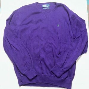 Polo Ralph Lauren purple cotton crew neck sweater size XXL